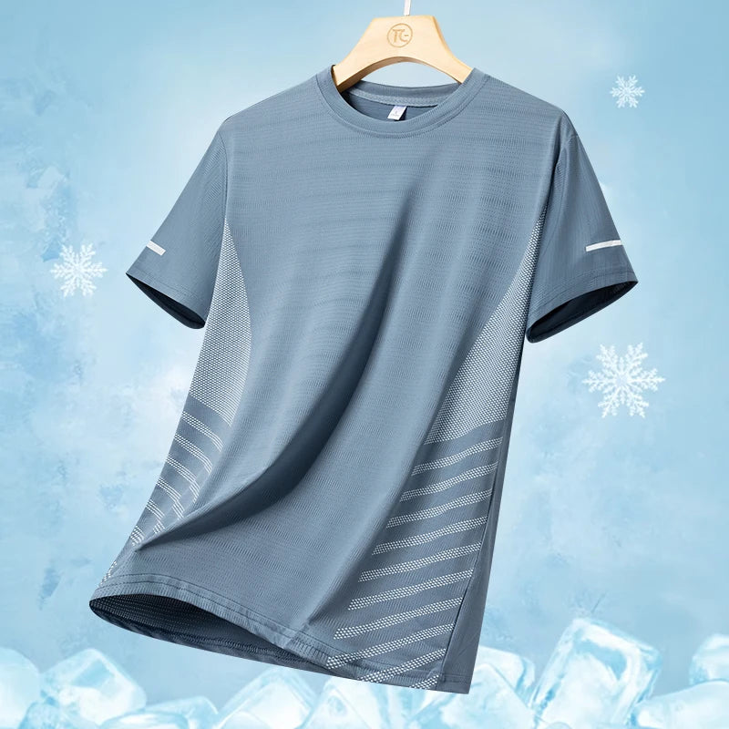 Reflective Printing Quick Dry Silk T-shirt