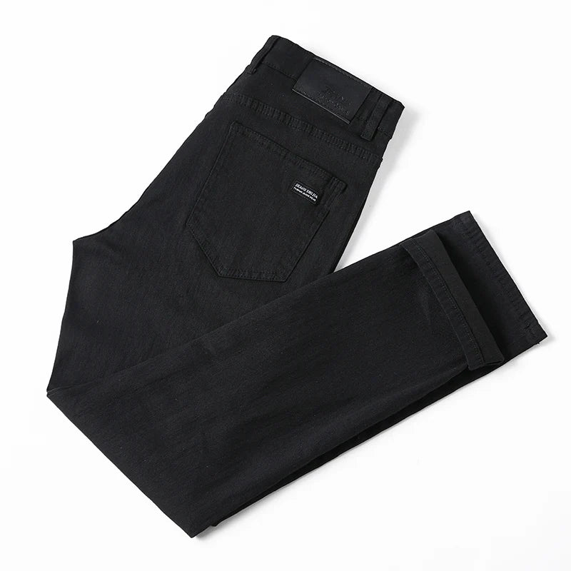 Classic Comfortable Elastic Fitted Jeans