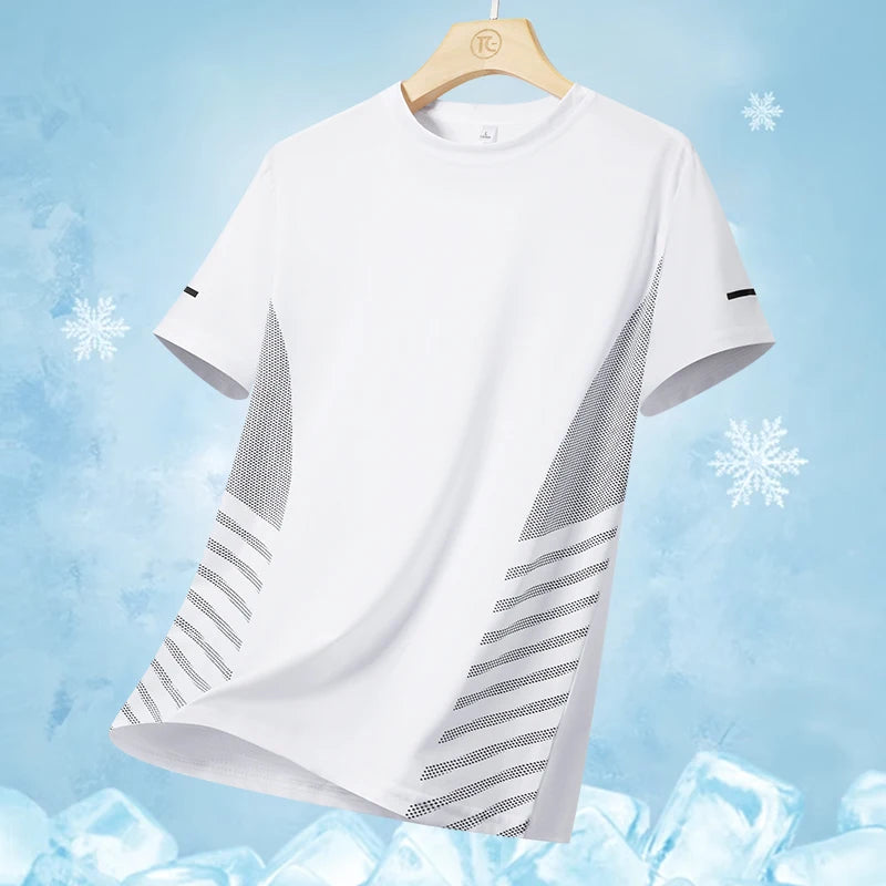 Reflective Printing Quick Dry Silk T-shirt