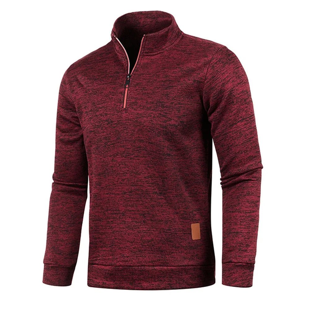 Thick Half Zipper Turtleneck Sweatshirt