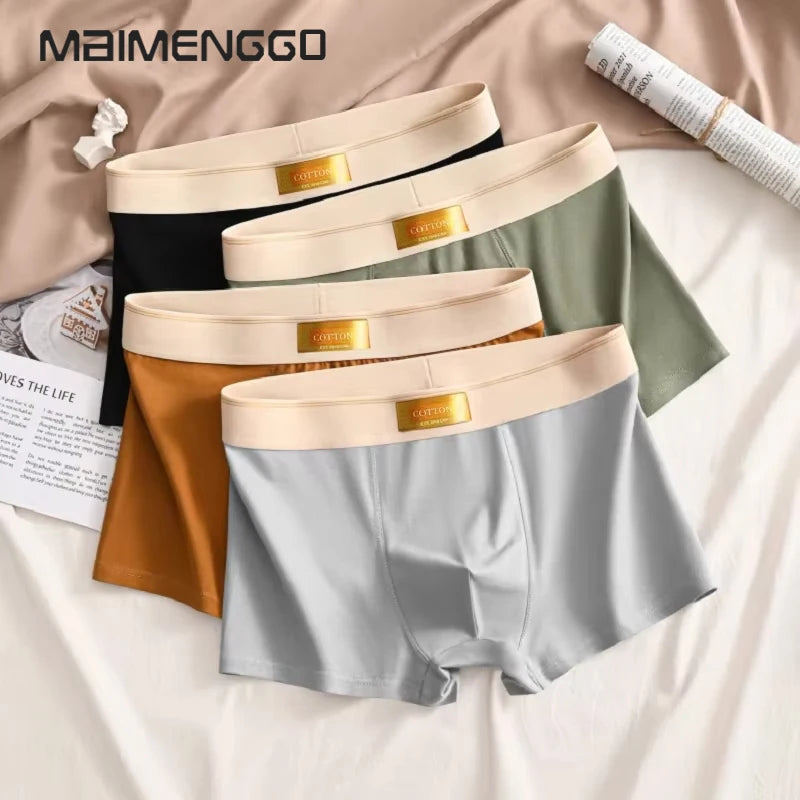 Colored Cotton Breathable Mens Briefs