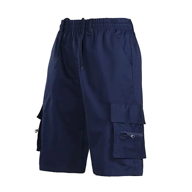 Elastic Waist 5-point Pocket Shorts