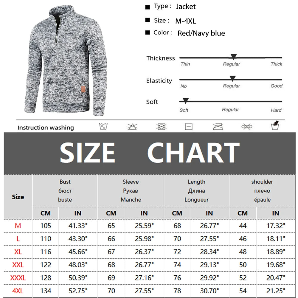 Thick Half Zipper Turtleneck Sweatshirt