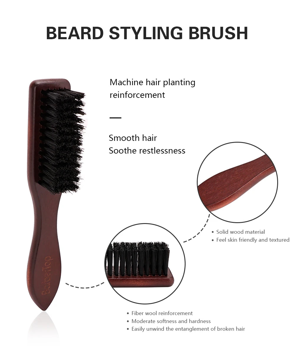 Wooden Salon Beard  Cleaning Brush