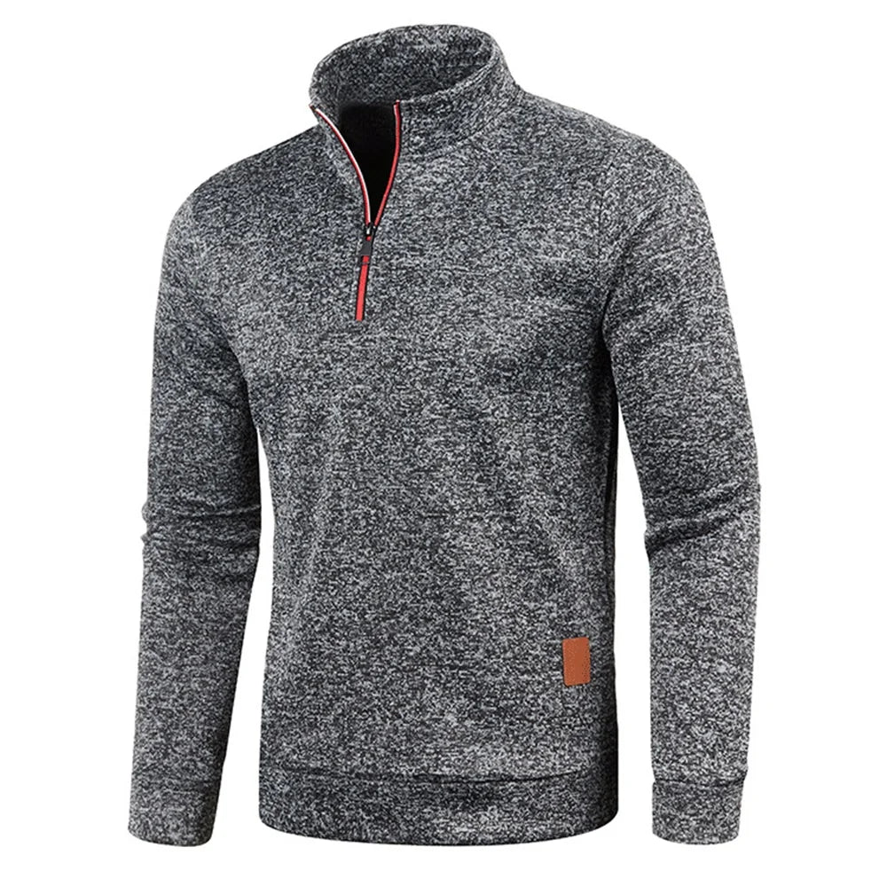 Thick Half Zipper Turtleneck Sweatshirt