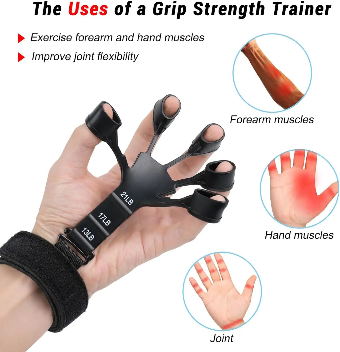 Finger/Wrist Resistant Strengthener with 6 Resistant Levels