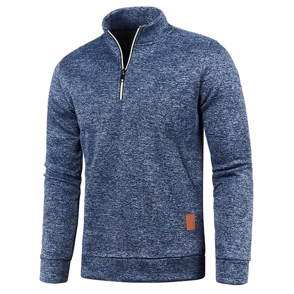 Thick Half Zipper Turtleneck Sweatshirt