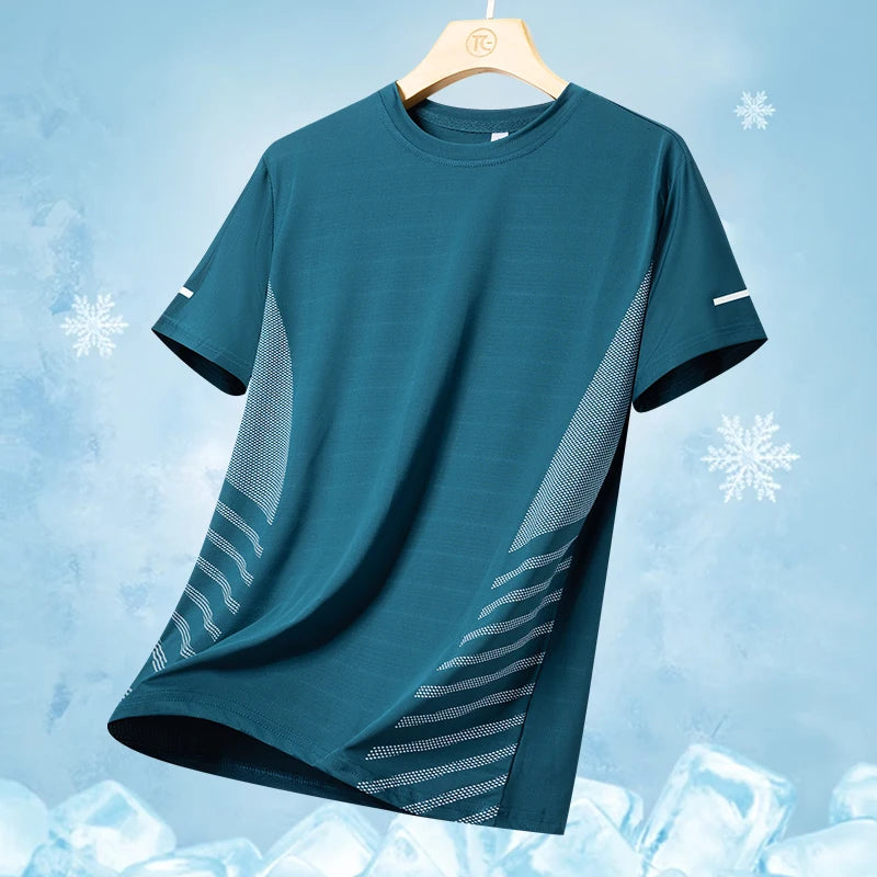 Reflective Printing Quick Dry Silk T-shirt