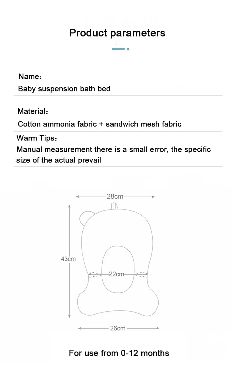 Baby Bathtub Seat With Anti-Slip Soft Comfort Body Cushion