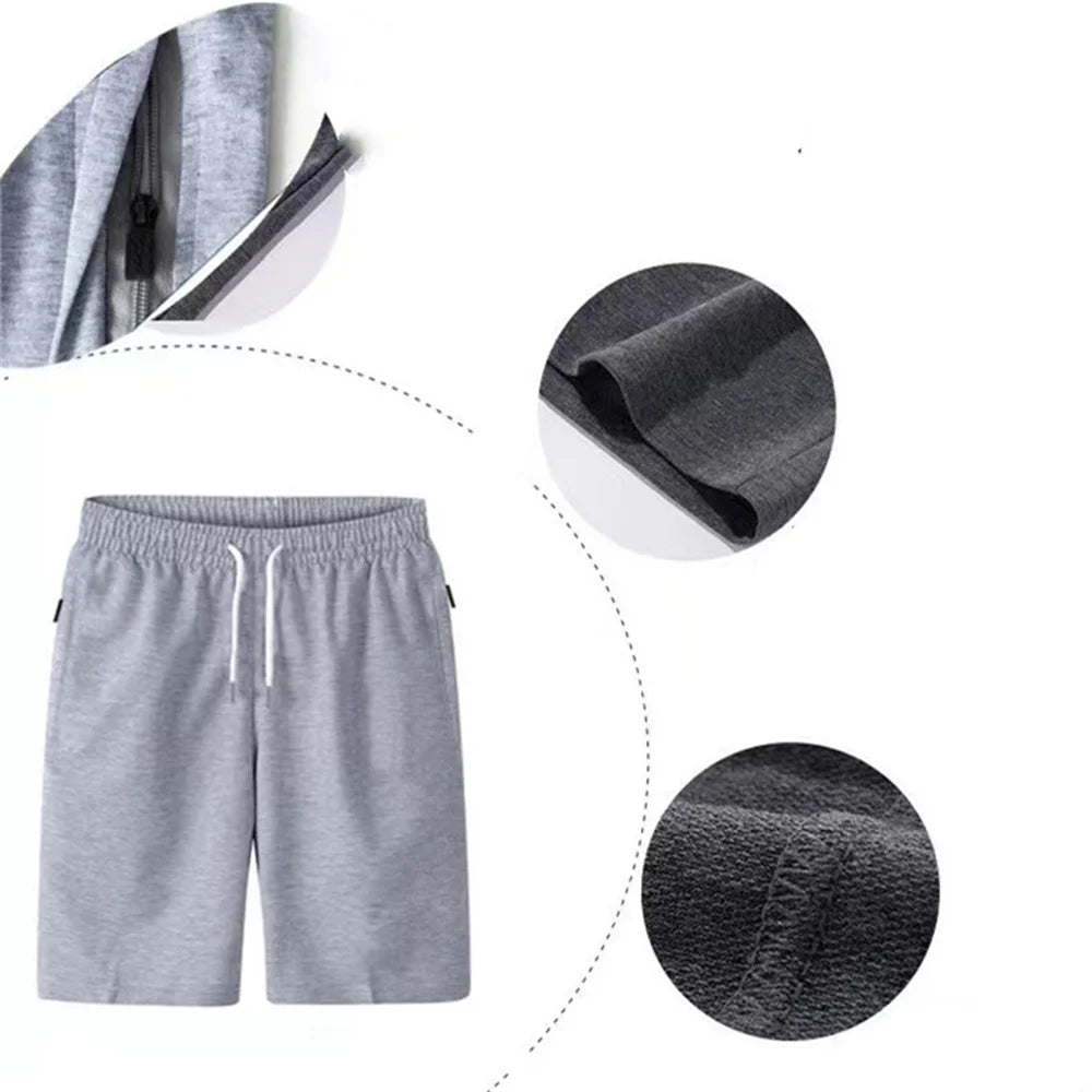 Men Thin Drawstring Sweatpant Shorts