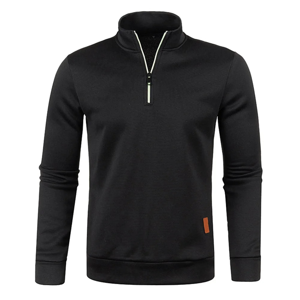 Thick Half Zipper Turtleneck Sweatshirt