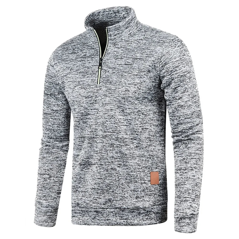 Thick Half Zipper Turtleneck Sweatshirt