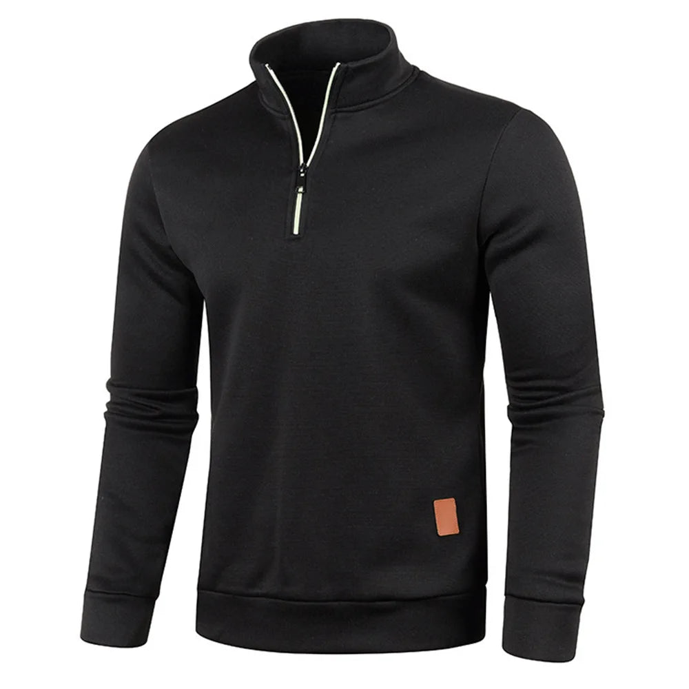 Thick Half Zipper Turtleneck Sweatshirt
