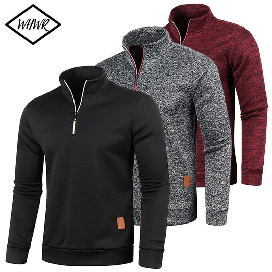 Thick Half Zipper Turtleneck Sweatshirt