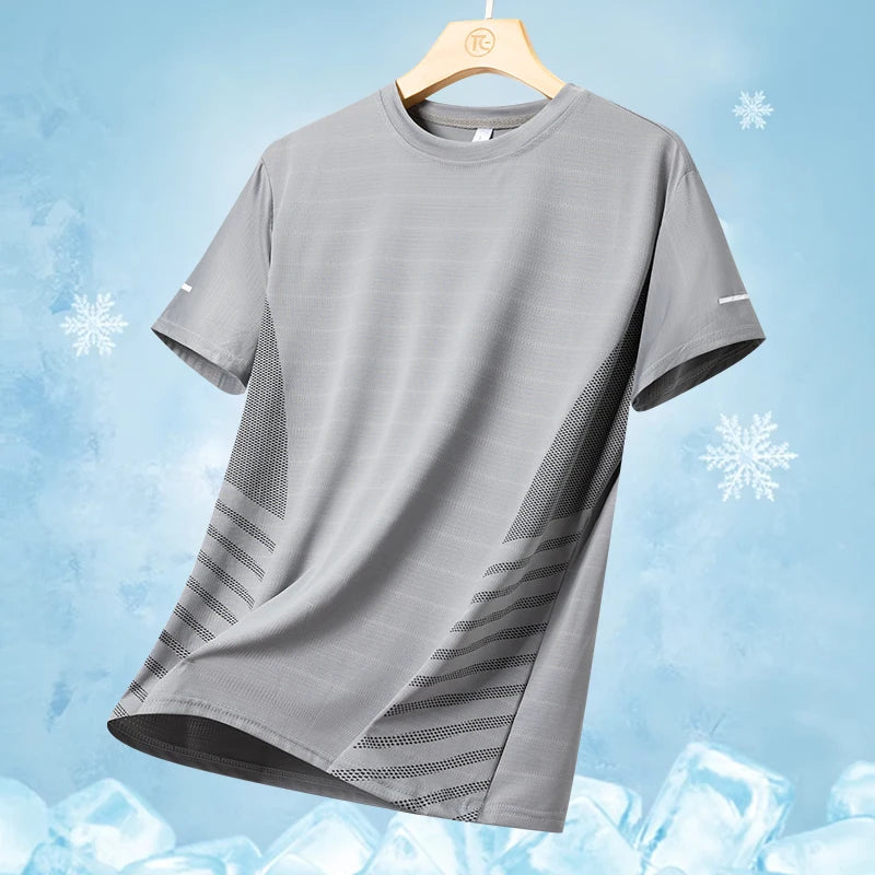 Reflective Printing Quick Dry Silk T-shirt
