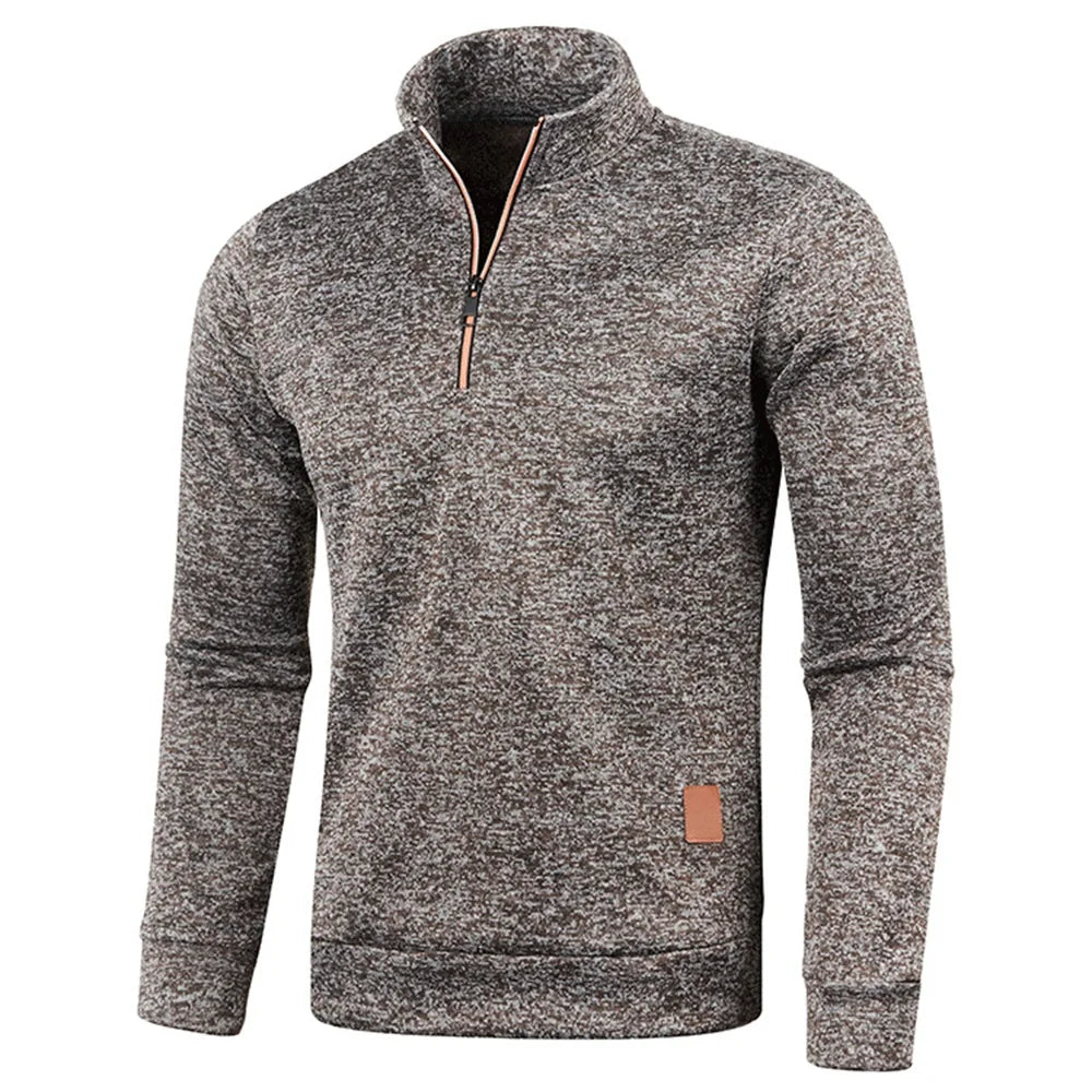 Thick Half Zipper Turtleneck Sweatshirt