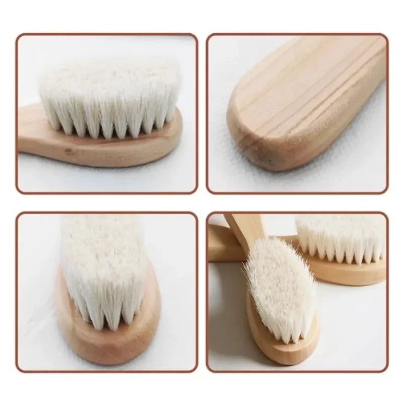 2 Piece Wooden Infant Brush & Comb