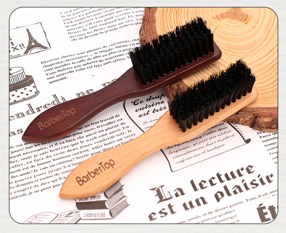 Wooden Salon Beard  Cleaning Brush